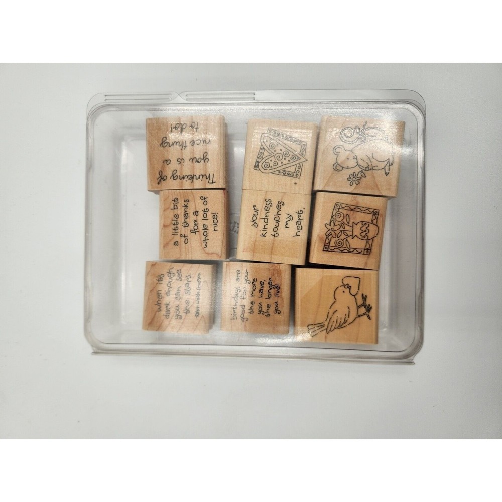 Mixed Stampin' Up! Wood Stamp Sets - Quick And Cute and Cute Critters 9 total